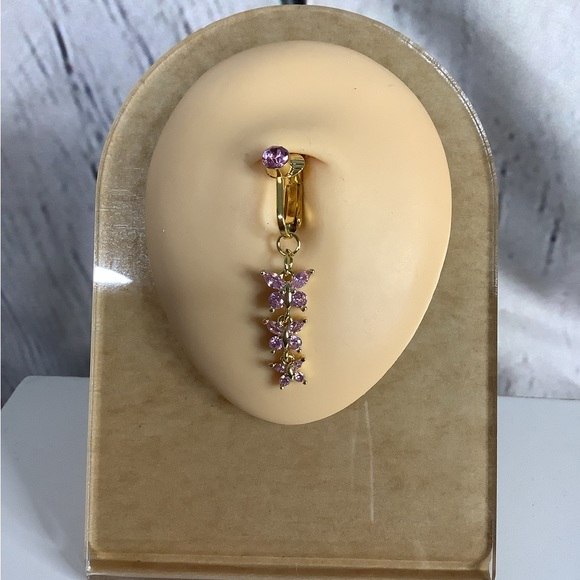 Clip-On Belly Button Ring - Picture 2 of 4